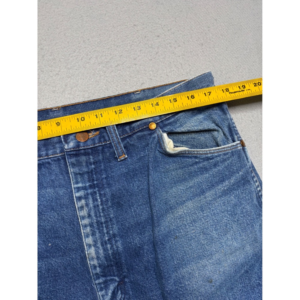 Wrangler Jeans Mens 38x34 Blue 13MWZ Cowboy Cut Vintage 90s Made in USA Denim - Picture 8 of 12